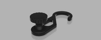Close-up of Extra-Large-hook black shower caddy extension hanger- render-Angle-View-Hi-Res-View