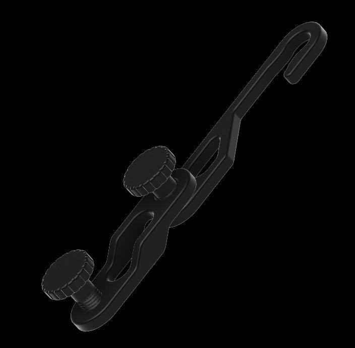 3D render of bath and shower caddy extension with additional 4.5inch inch extender section for customization of shower caddy height.  